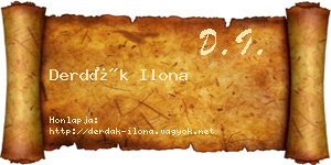 Derdák Ilona névjegykártya